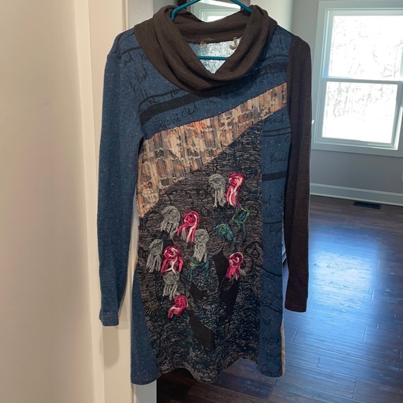 Funky vintage sweater dress - Picture 1 of 3